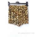 Shorts com estampa de leopardo para mulher